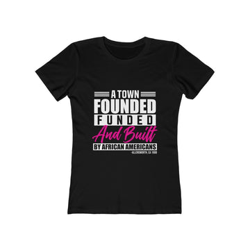 Women's The Boyfriend Tee-Black/Hot Pink