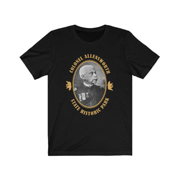 Colonel Portrait Black Unisex Jersey Short Sleeve Tee