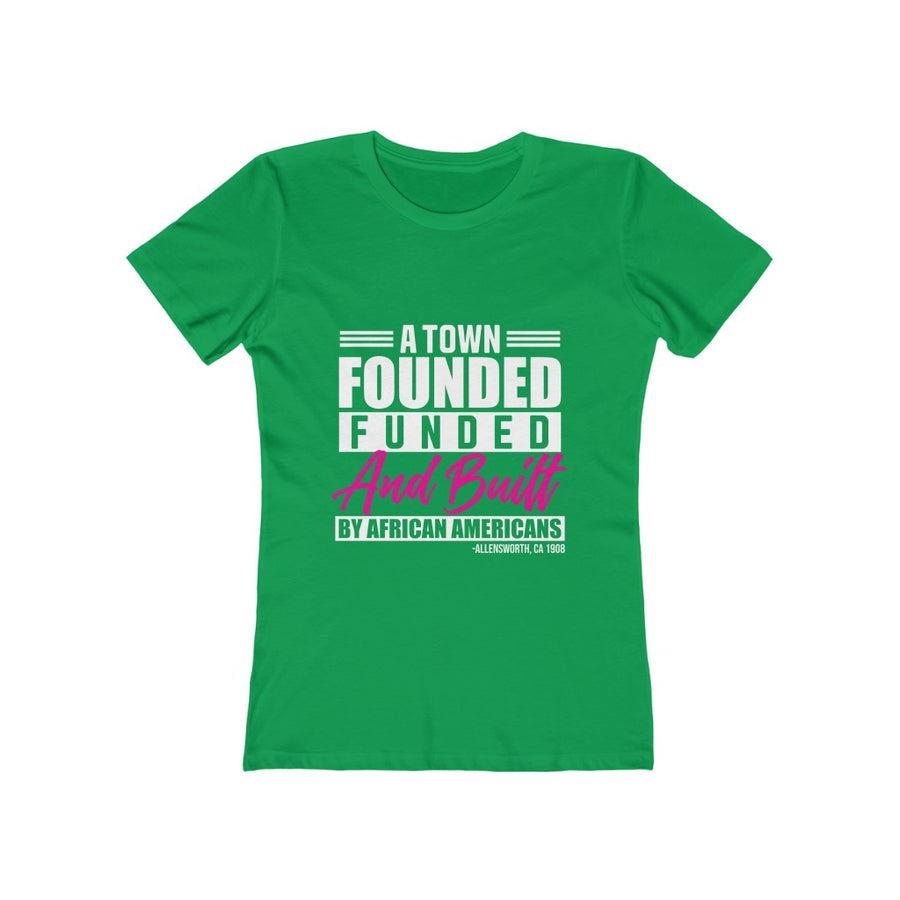 Women's The Boyfriend Tee-Black/Hot Pink