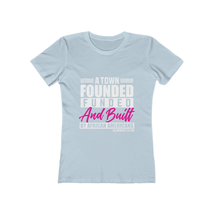 Women's The Boyfriend Tee-Black/Hot Pink